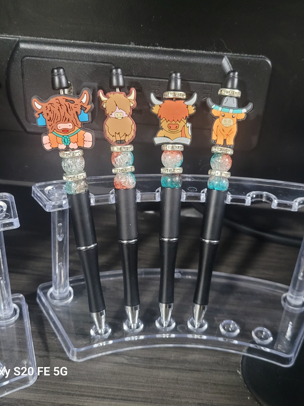 Handmade Highland Cow Beaded Pen